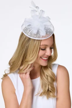 Cato Polka Dot Mesh Bow Fascinator> Hats & Hair