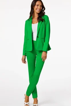 Cato Printed Cuff Ponte Blazer><noscript><img width=