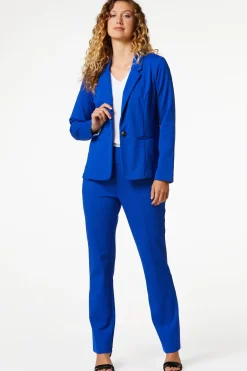 Cato Printed Cuff Ponte Blazer><noscript><img width=