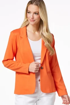 Cato Printed Cuff Ponte Blazer><noscript><img width=