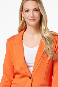 Cato Printed Cuff Ponte Blazer><noscript><img width=