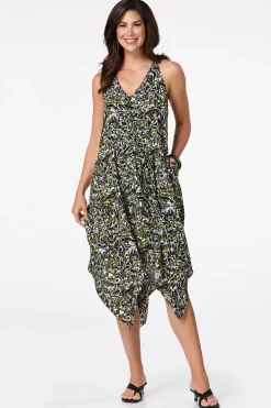 Cato Printed Hanky Hem Dress> Dresses