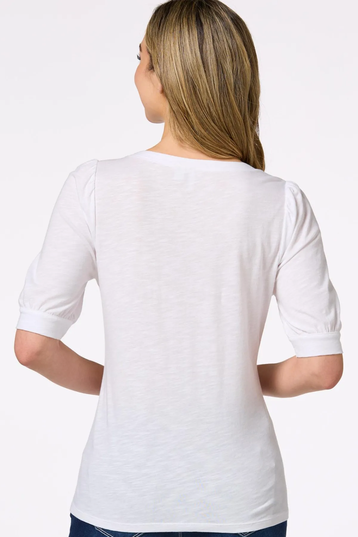 Cato Puff Sleeve Henley> Tops