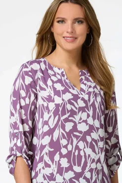 Cato Purple Floral Tunic><noscript><img width=
