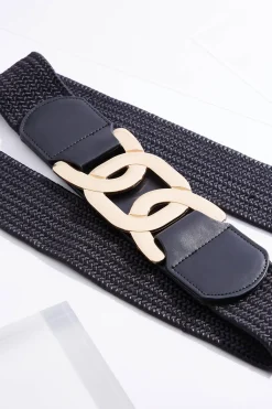 Cato Raffia Chain Link Stretch Belt><noscript><img width=