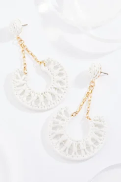 Cato Raffia Cut Out Dangle Earrings> Earrings