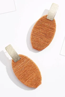 Cato Raffia Oval Earrings> Earrings