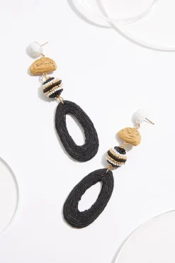 Cato Raffia Tiered Earrings> Earrings