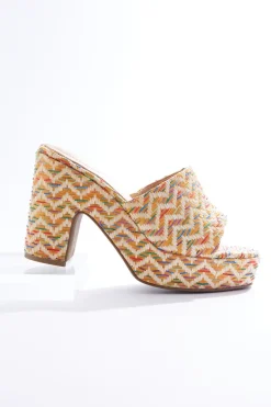 Cato Raffia Wrapped Platform Sandals> Sandals|Heels
