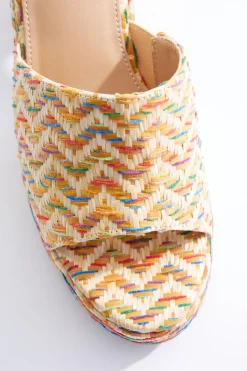 Cato Raffia Wrapped Platform Sandals><noscript><img width=