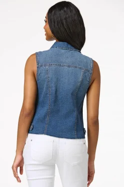 Cato Raw Hem Denim Vest> Jackets & Vests|Jeans