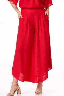 Cato Red Pleated Wide Leg Pants> Pants