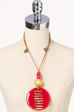 Cato Resin Pendant Pull- String Necklace> Necklaces