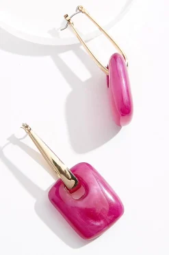 Cato Resin Rectangle Earrings> Earrings