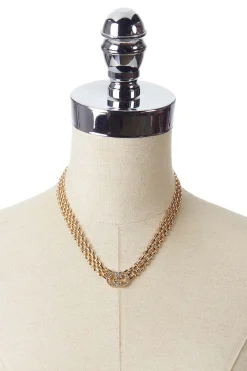 Cato Rhinestone Circle Link Necklace Set> Sets|Necklaces