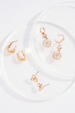 Cato Rhinestone Flower Multi Earring Set> Earrings|Social Occasion