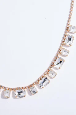 Cato Rhinestone Glass Short Necklace><noscript><img width=
