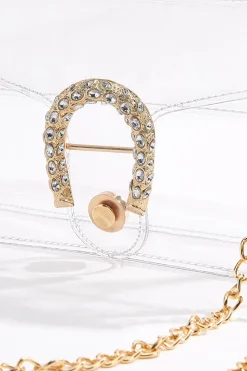 Cato Rhinestone Horsebit Clear Crossbody> Handbags