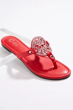 Cato Rhinestone Medallion Sandals><noscript><img width=