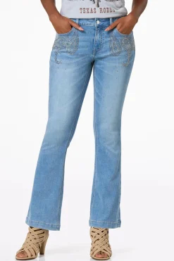Cato Rhinestone Paisley Bootcut Jeans><noscript><img width=