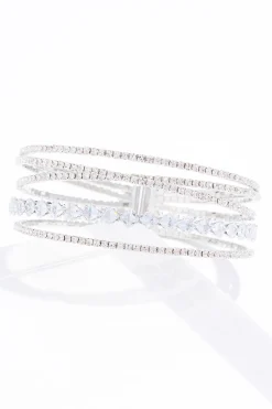Cato Rhinestone Row Cuff Bracelet> Social Occasion