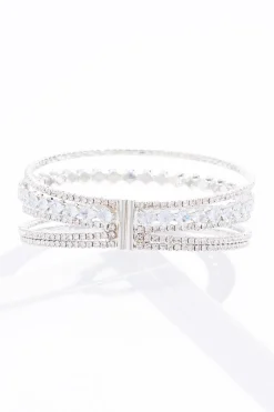 Cato Rhinestone Row Cuff Bracelet><noscript><img width=