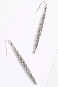 Cato Rhinestone Sharp Linear Earrings> Social Occasion|Earrings