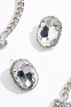 Cato Rhinestone Statement Necklace Set><noscript><img width=