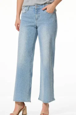 Cato Rhinestone Wide Leg Jeans> Jeans