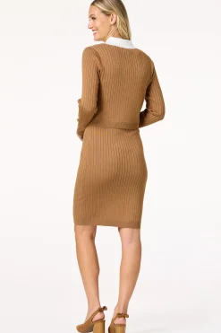 Cato Ribbed Cardigan Dress Set><noscript><img width=