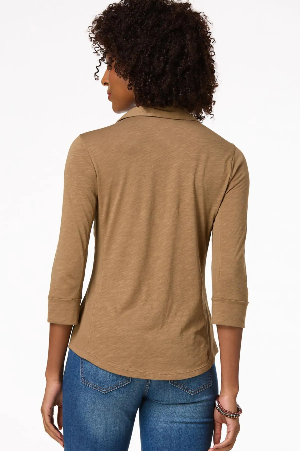 Cato Ribbed Inset Shirt> Tops