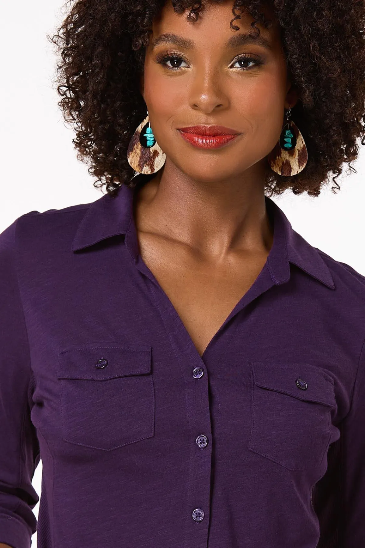 Cato Ribbed Inset Shirt> Tops