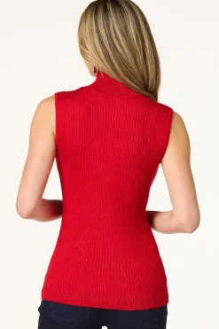 Cato Ribbed Mock Neck Sweater><noscript><img width=