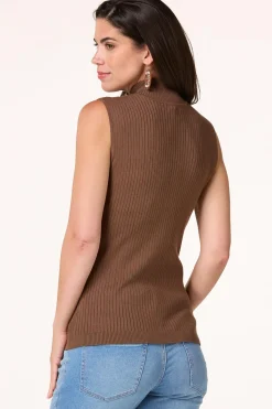 Cato Ribbed Mock Neck Sweater><noscript><img width=