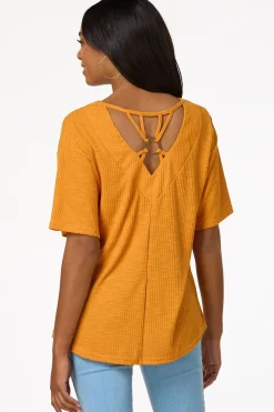 Cato Ribbed Ring Back Top> Tops