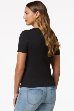 Cato Ribbed Scoop Neck Top><noscript><img width=