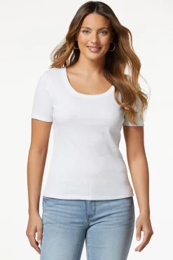 Cato Ribbed Scoop Neck Top><noscript><img width=