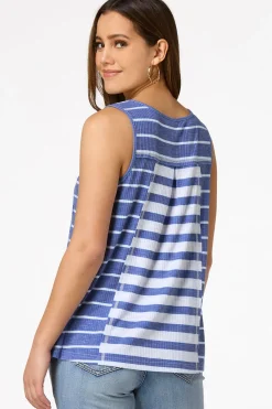 Cato Ribbed Stripe Tank> Tops