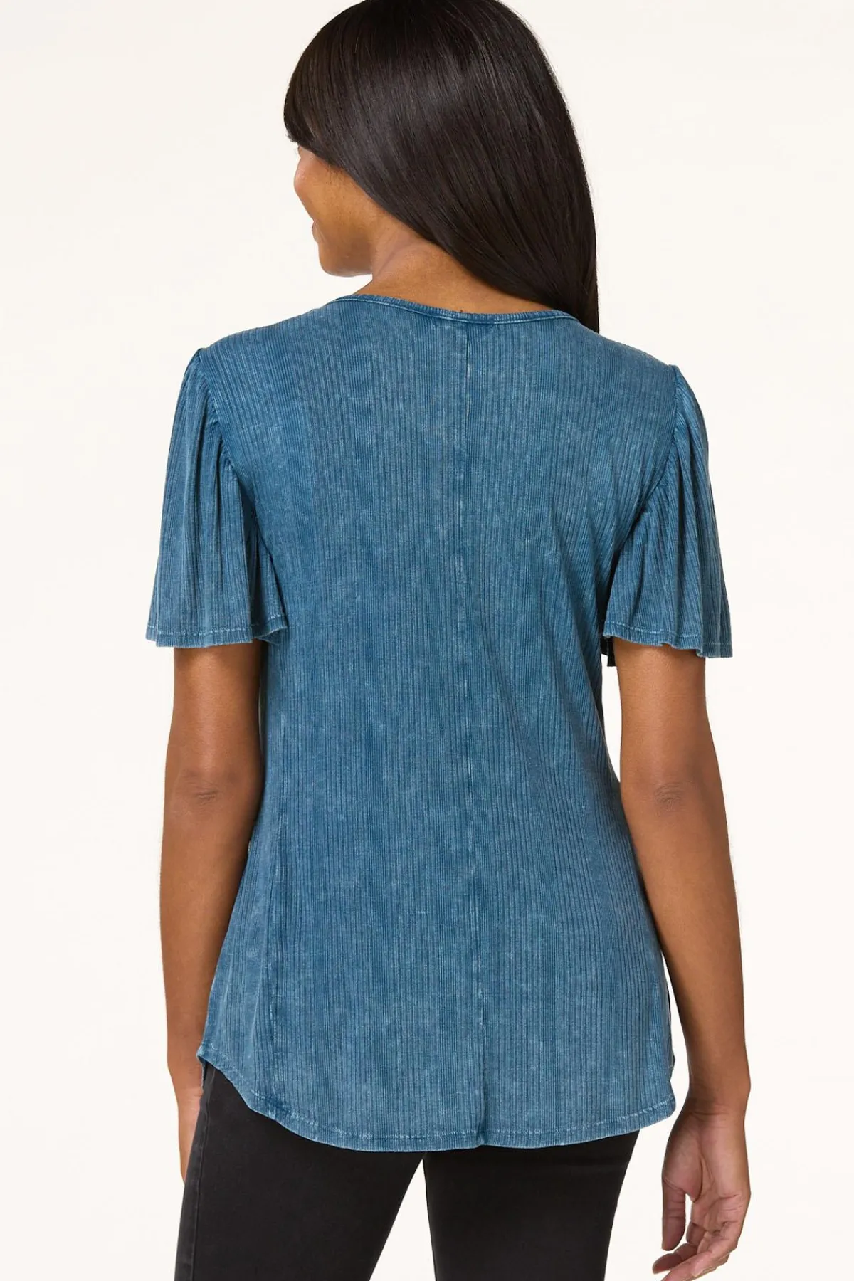 Cato Ribbed Stud Trim Top> Tops