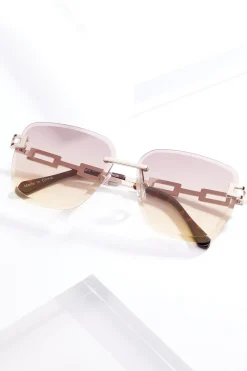 Cato Rimless Tort Chain Arm Sunglasses> Sunglasses