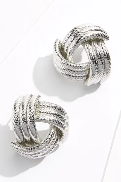 Cato Roped Button Earrings> Earrings