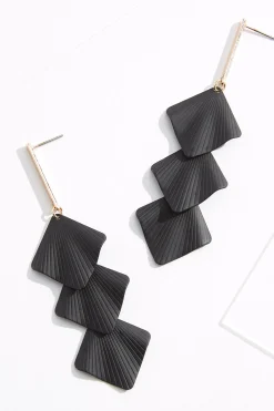 Cato Rubber Diamond Linear Earrings> Earrings