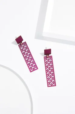 Cato Rubber Filigree Post Earrings> Earrings