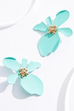 Cato Rubber Flower Button Earrings> Earrings