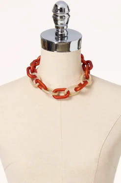 Cato Rubber Link Necklace> Necklaces