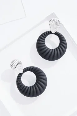 Cato Rubber Texture Clip- On Earrings> Earrings