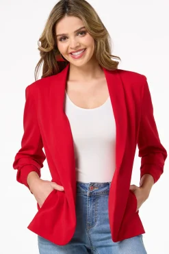 Cato Ruched Sleeve Blazer> Suiting|Jackets & Vests