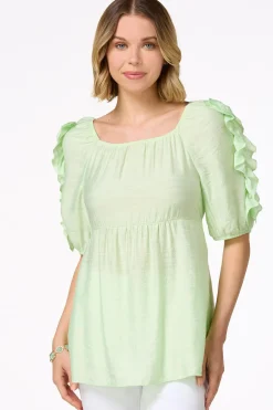 Cato Ruffled Babydoll Top> Tops