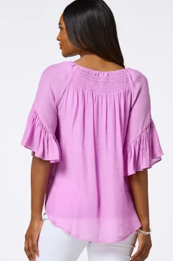 Cato Ruffled Bell Sleeve Top> Tops