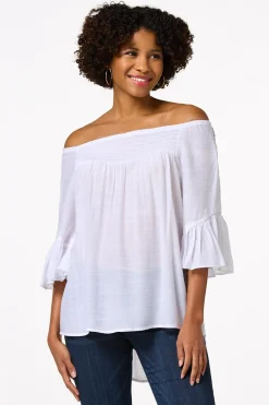 Cato Ruffled Bell Sleeve Top><noscript><img width=